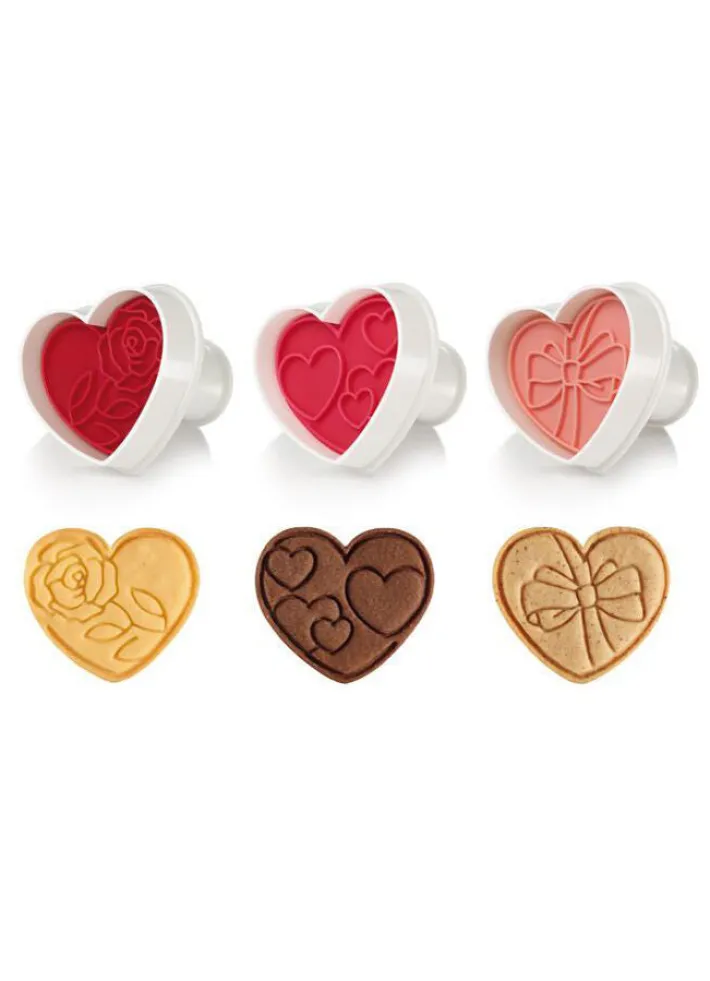 tescoma_cookie_cutter_wit_1.webp Tescoma Cookie Cutter with Stamp 3 PCS Hearts