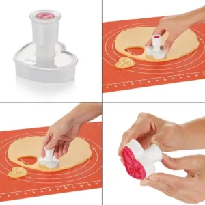 Tescoma Cookie Cutter with Stamp 3 PCS Hearts