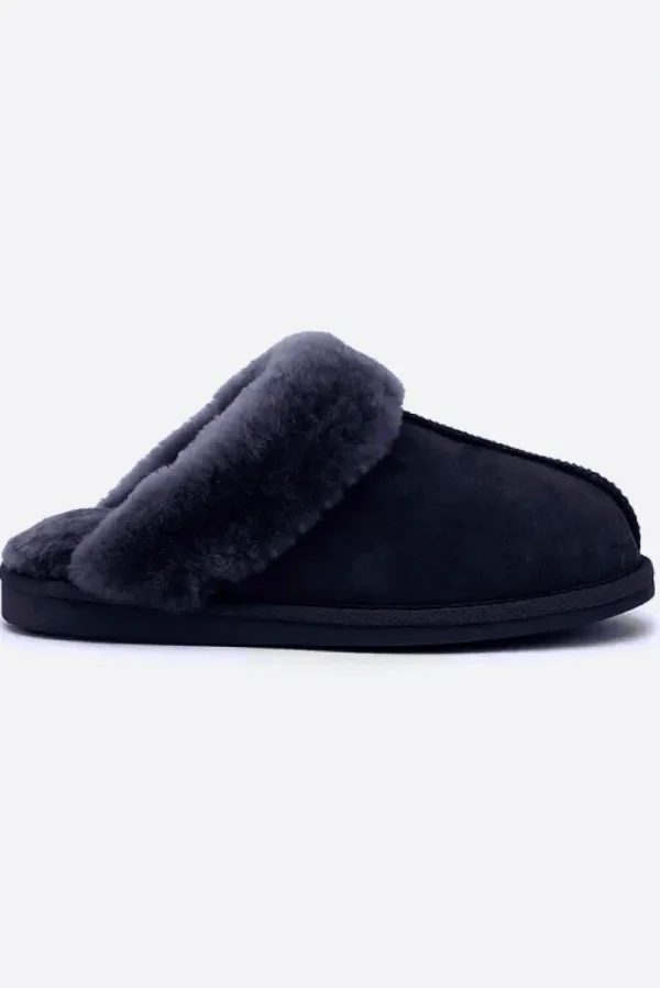 Woollies Slip On Hjemmesko Navy